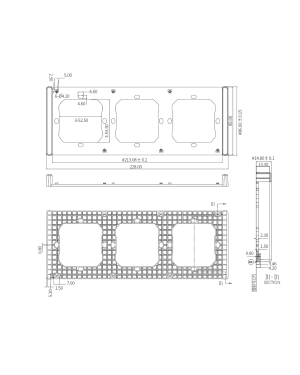 Тройная монтажная рамка Sonoff для установки настенных выключателей M5-80