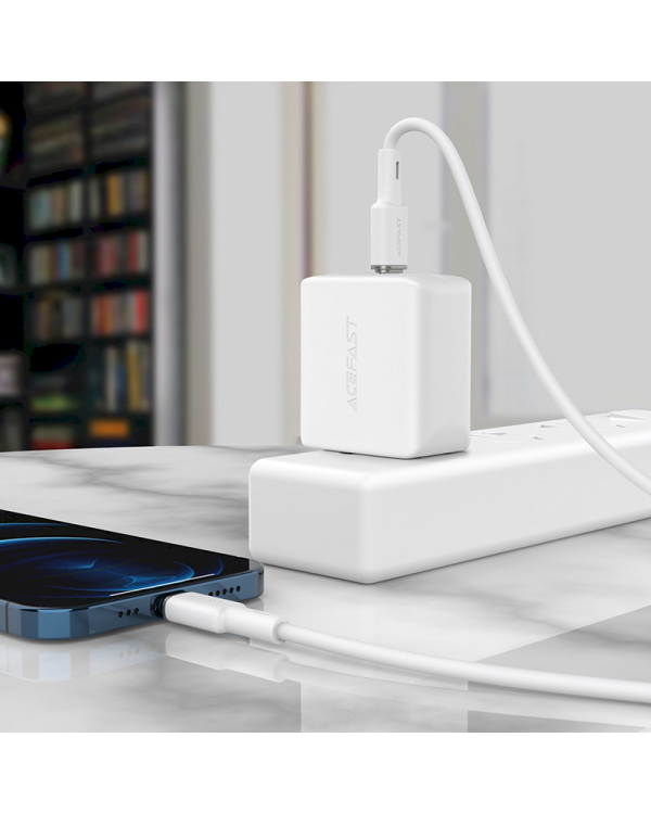 Кабель Acefast MFI USB Type C - Lightning 1.2m, 30W, 3A белый (C2-01 белый)