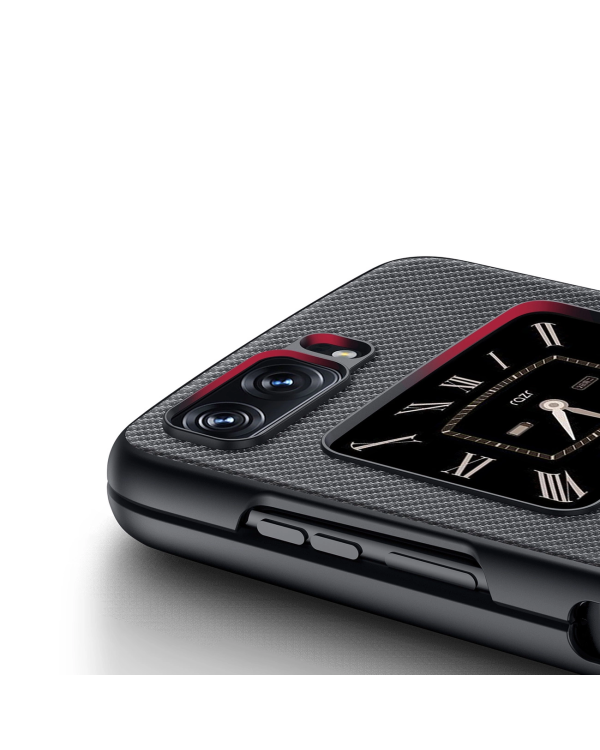 Dux Ducis Fino case for Motorola Razr 2022 cover with silicone frame black