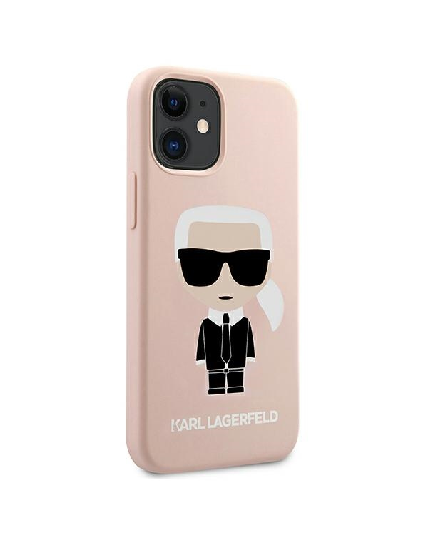 Karl Lagerfeld KLHCP12SSLFKPI iPhone 12 mini 5,4" hardcase jasnoróżowy|light pink Silicone Iconic