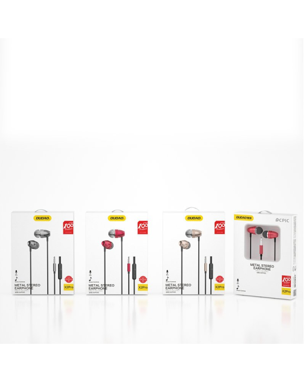 Dudao Wired In-ear Headphones Headset with 3.5mm mini jack gold (X2Pro gold)