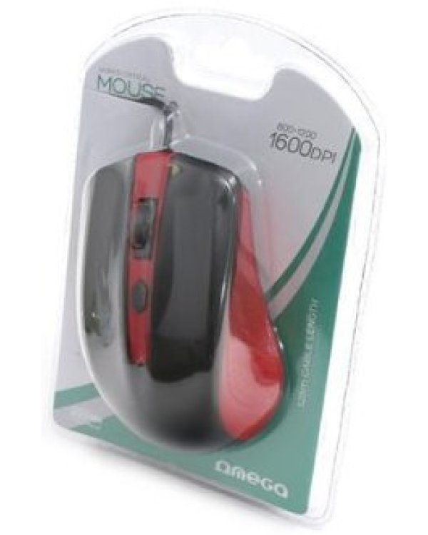 Omega OM05R Стандартная 3D Мышь для компьютера / 1000 DPI / USB / Kрасный
