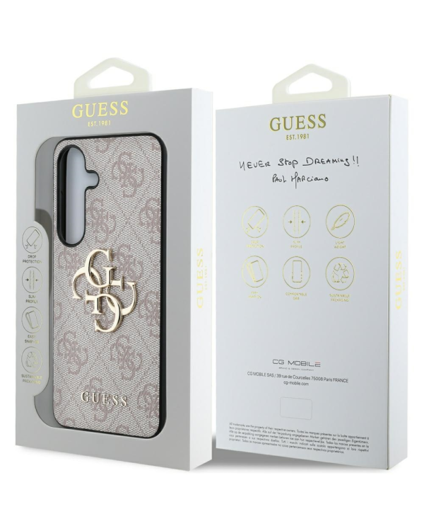 Etui Guess Big 4G Logo Classic Logo do    Samsung Galaxy S25 Plus różowy