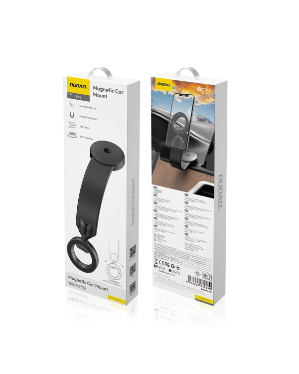 Автомобильный держатель для телефона Dudao F21 с MagSafe - черный