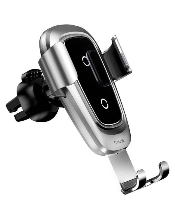 Автомобильный держатель Baseus WXYL-B0S с беспроводной зарядкой + кабель 1,2 м серебристый