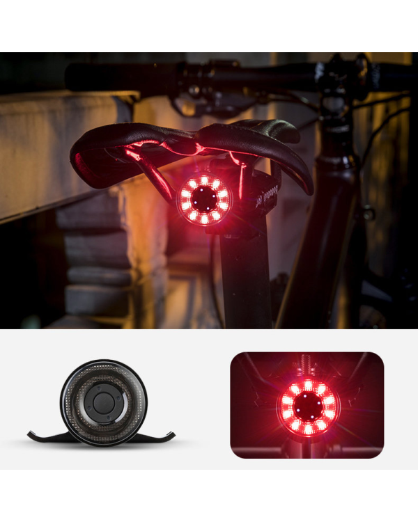 Wozinsky светодиодный задний велосипедный фонарь с микро USB красный свет 5 режимов черный (WRBLB2)