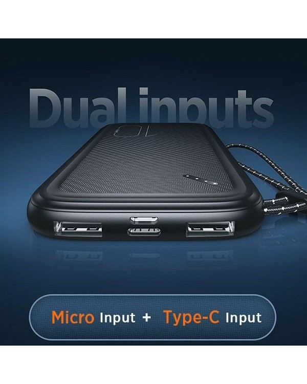 USAMS Powerbank PB56 10000mAh 2xUSB | USB-C | MicroUSB Fast Charge zielony| dark green 10KCD15003 (US-CD150)