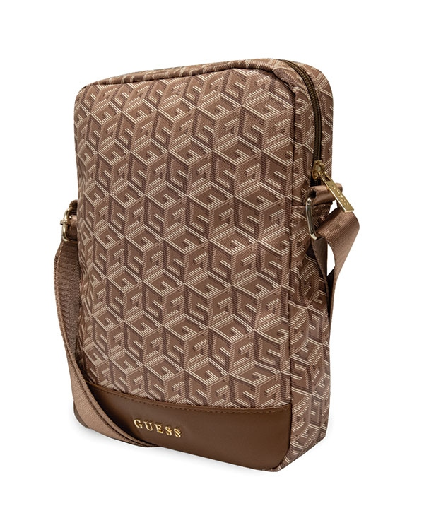 Guess Bag GUTB10HGCFSEW 10" brown|brown GCube Stripe Tablet Bag