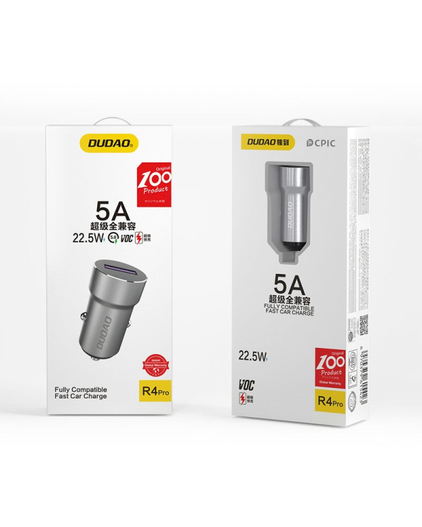 Dudao автозарядка 2 x USB / 3.1A / QC 3.0 / VOOC / 22.5W черная