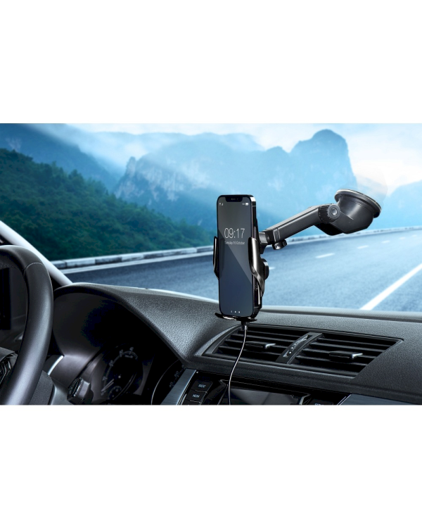 Fusion HS3 Автомобильный держатель с автоматическим датчиком беспроводной зарядки HS3 Черный