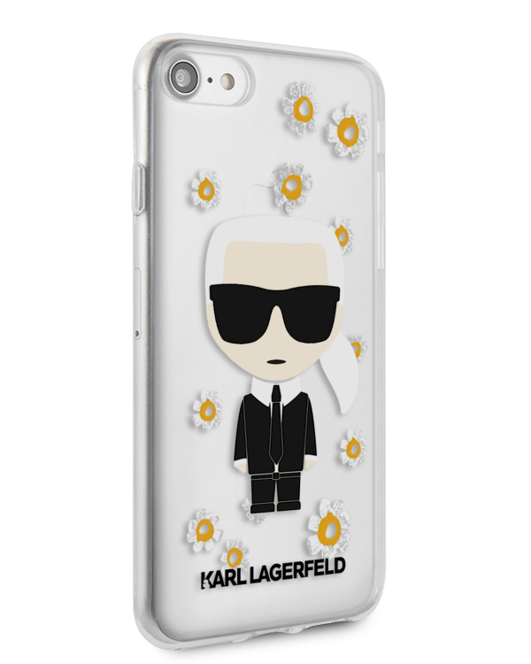 Karl Lagerfeld Ikonik Flower Case for iPhone 7/8/SE2020/SE2022 Transparent