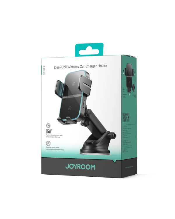 Держатель индуктивного зарядного устройства Joyroom JR-ZS246 S для приборной панели - черный