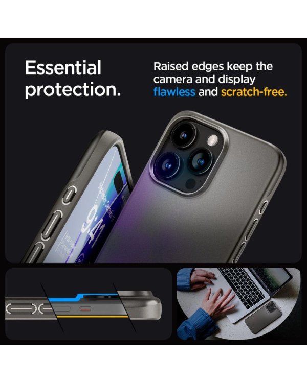 Spigen Thin Fit, gunmetal - iPhone 15 Pro Max