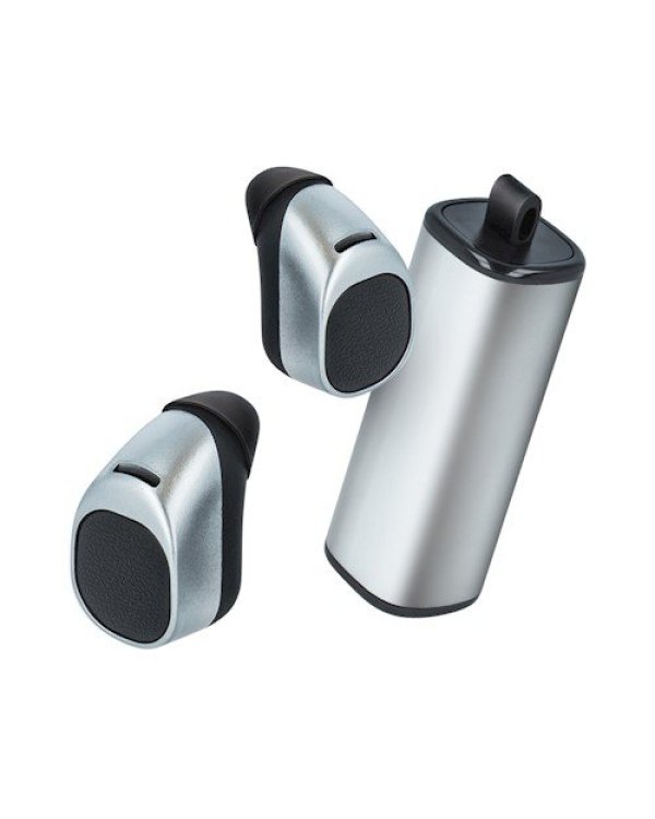 Forever TWE-200 Премиум Bluetooth 4.1 Airbuds Беспроводные Наушники C с зарядным устройствоm Серебряный