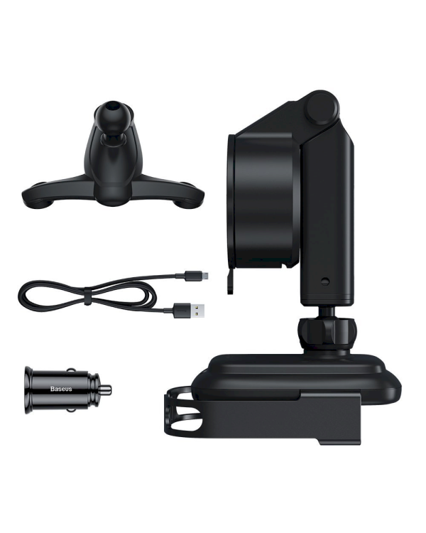 Baseus inAuto WXHW01-B01 Держатель для устройств 10W / QI / 2A /  Sensor черный