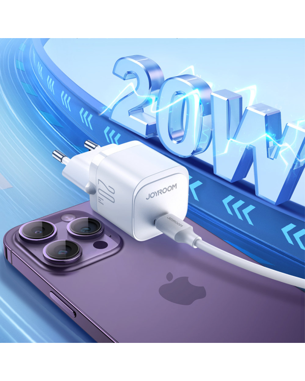 Mini charger USB C 20W PD Joyroom JR-TCF02 - White