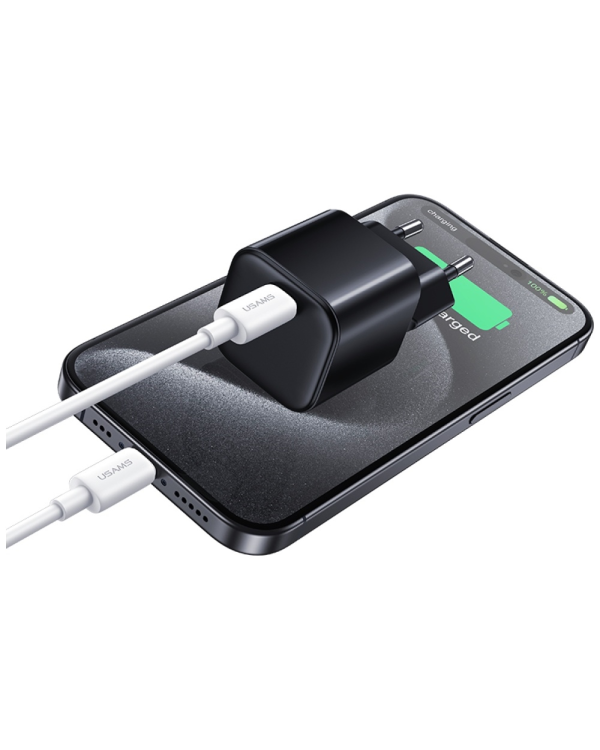 Зарядное устройство USAMS JO Series CC262 30W | USB-C | USB-C to Lightning Cable | 1m | white | damaged package