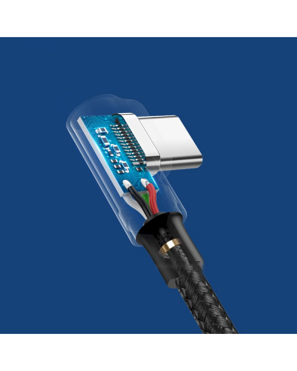Ugreen USB - USB Typ C angled cable Quick Charge 3.0 QC3.0 3 A 1 m gray (US176 20856)