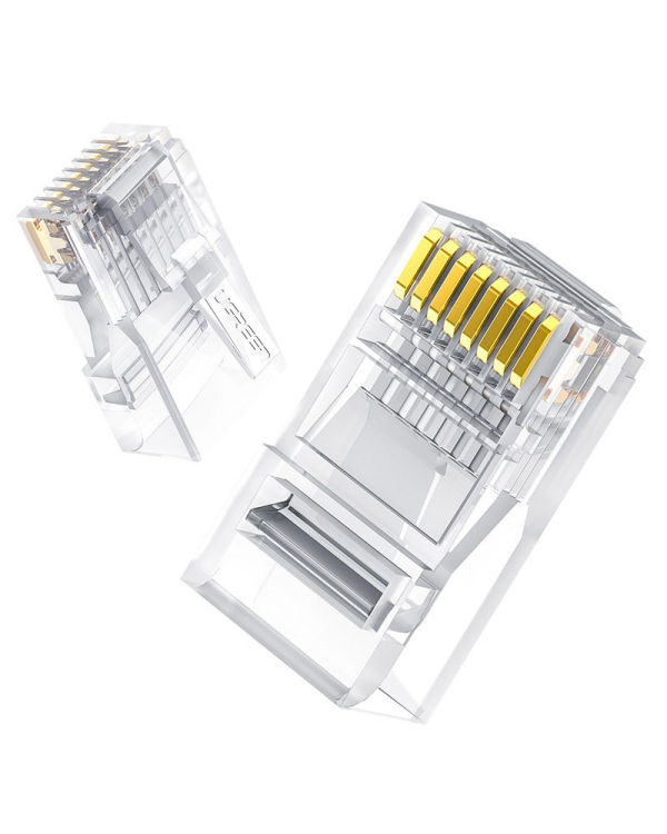 Ugreen 10x разъем соединительный конец RJ45 8P8C Cat 6 прозрачный (50961)