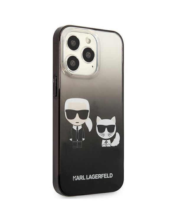 Karl Lagerfeld KLHCP13LTGKCK iPhone 13 Pro | 13 6,1" hardcase czarny|black Gradient Ikonik Karl & Choupette