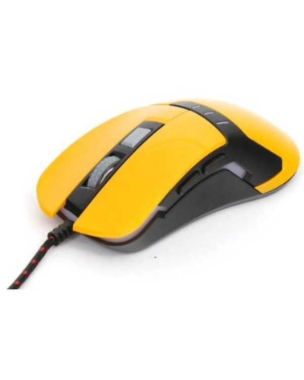 Игровая мышь Varr OM0270 с 6 кнопками / LED / 1200-1600-2400-3200 DPI / USB / желтая