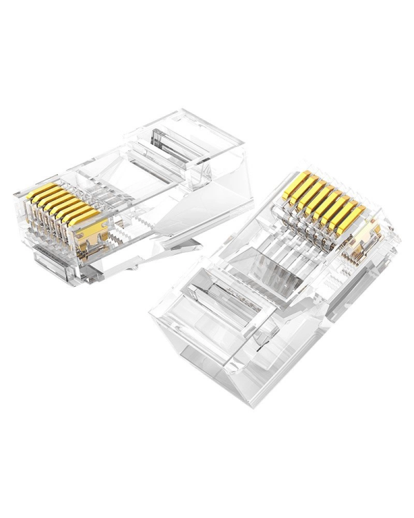 Ugreen 100x разъем соединительный конец RJ45 8P8C Cat 6 прозрачный (60558)