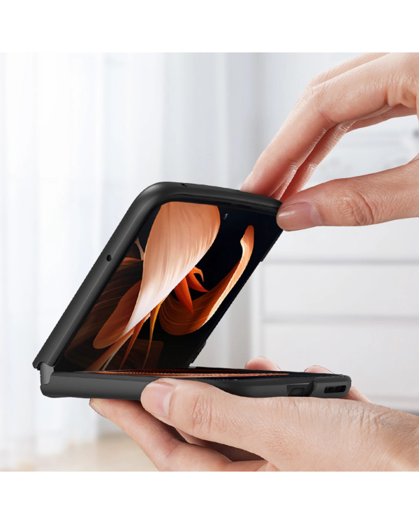 Dux Ducis Fino case for Motorola Razr 2022 cover with silicone frame black