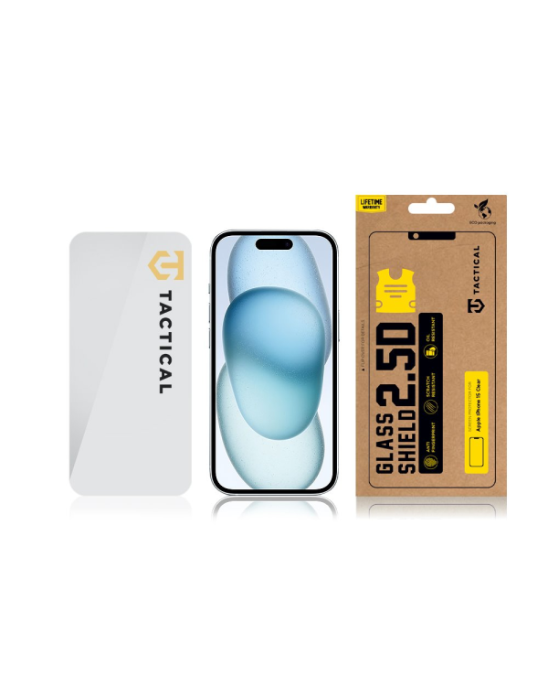 Tactical Glass Shield 2.5D для Apple iPhone 15 прозрачный