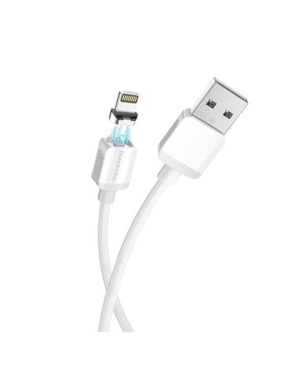 Кабель Borofone Magnetic BX57 Lightning 100 см белый