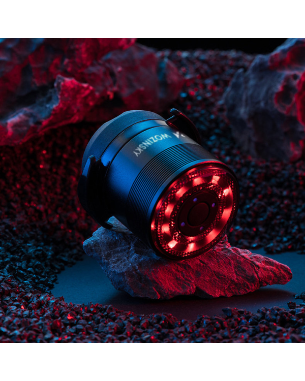 Wozinsky светодиодный задний велосипедный фонарь с микро USB красный свет 5 режимов черный (WRBLB2)