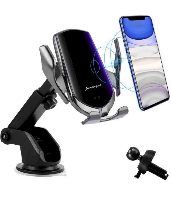 Fusion QI-330 универсальный держатель с беспроводной зарядкой (10W) золотой