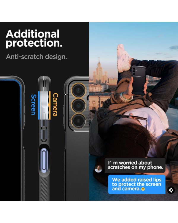 Spigen Rugged Armor case for Samsung Galaxy A25 5G - matte black