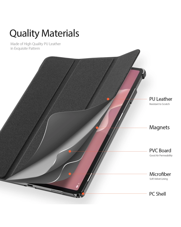 Dux Ducis Domo flip and smart sleep case for Lenovo Tab M11 - black
