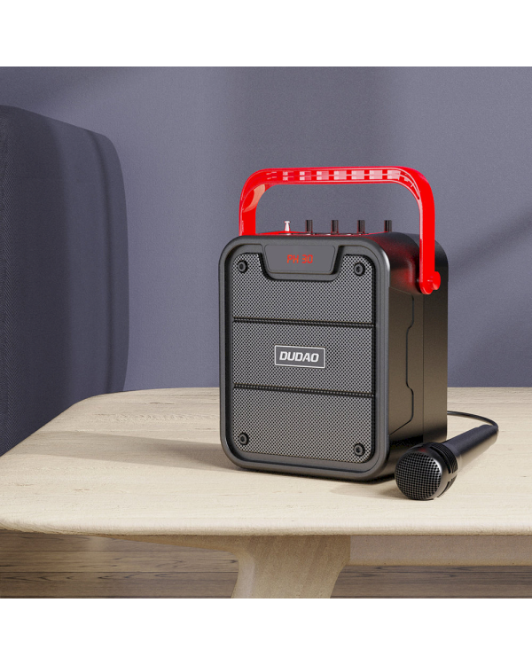 Dudao Y15s беспроводная колонка 10Вт / 4800мАч / микрофон караоке черный