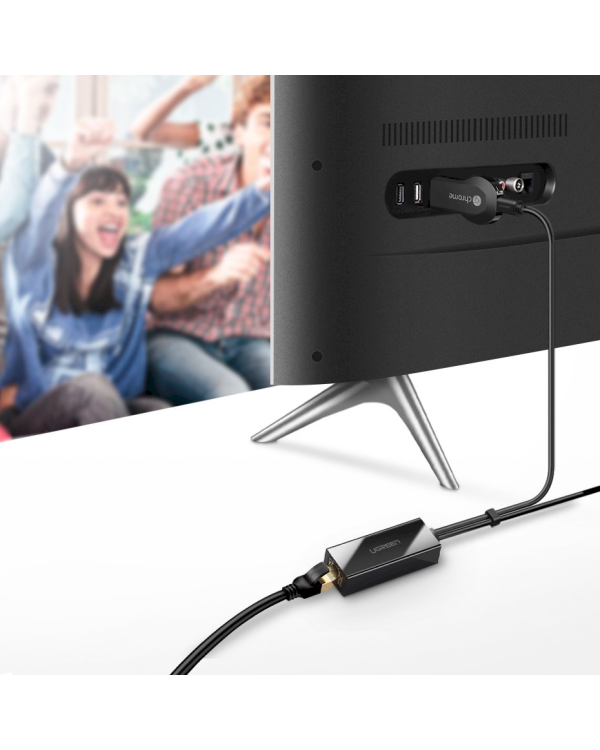 Ugreen external network adapter USB 100Mbps for Chromecast with 1m cable black (30985)