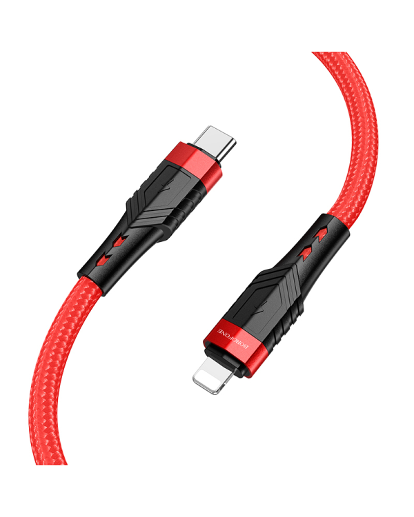 Borofone Cable BU35 Influence - Type C to Lightning - PD 20W 1,2 metres red