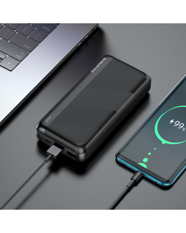 Borofone Power Bank 20000mAh BJ27A Pindar - 2xUSB - black