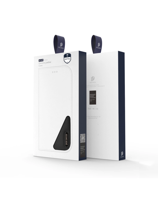 Dux Ducis Hivo case Samsung Galaxy S23+ flip cover wallet stand RFID blocking brown