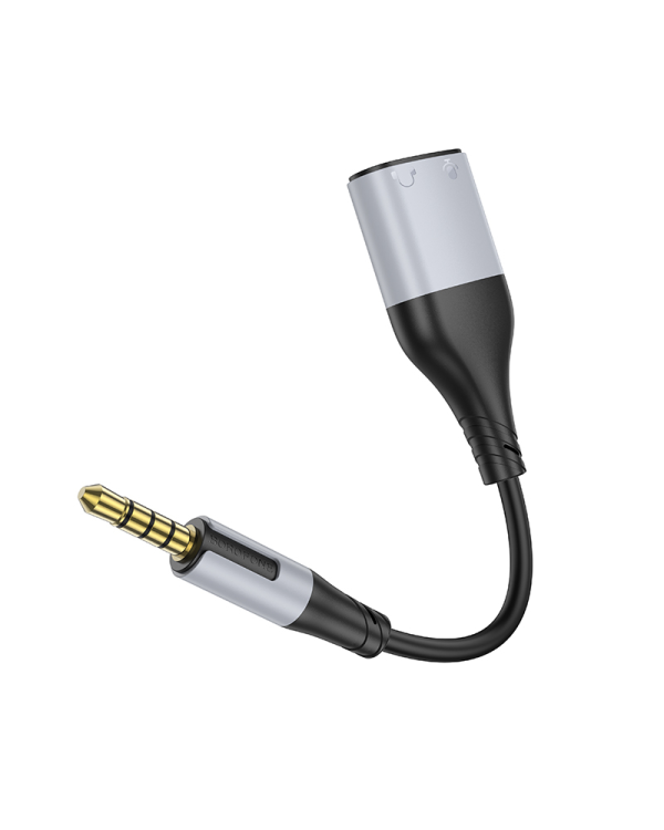 Borofone Cable BL19 Creator 2 in 1 - jack 3,5mm male to 2xjack 3,5mm female - 15 cm black