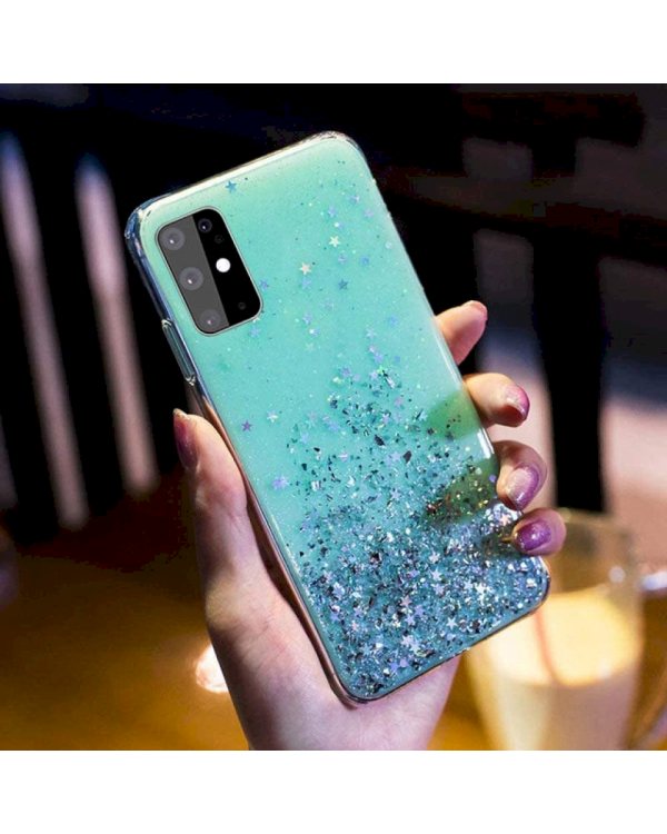 Fusion glue glitter силиконовый чехол для Samsung A525 Galaxy A52 / A52 5G зеленый
