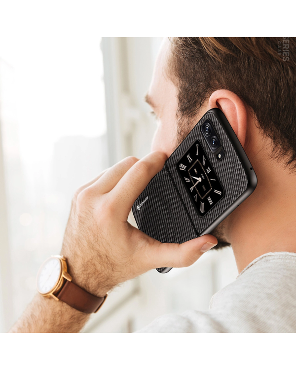 Dux Ducis Fino case for Motorola Razr 2022 cover with silicone frame black