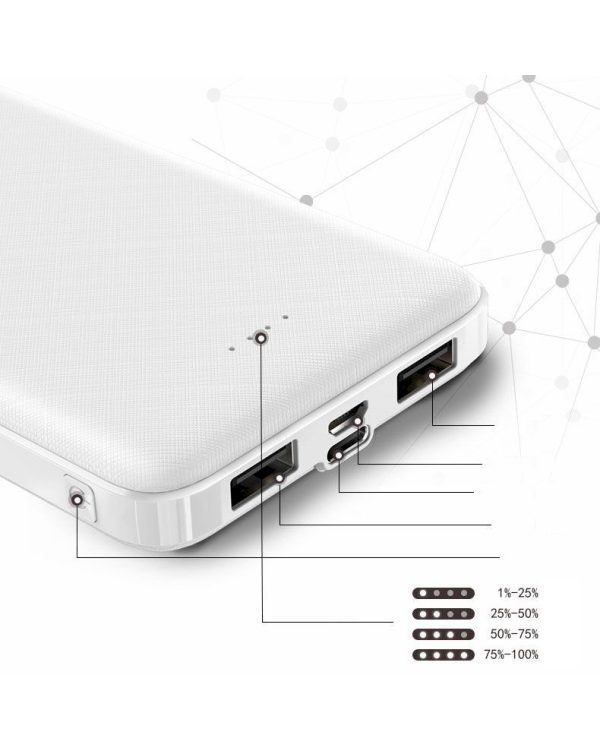 Proda PD-P39 Hujon Series Power Bank Портативный аккумулятор 10000 mAh / 2.1A Черный