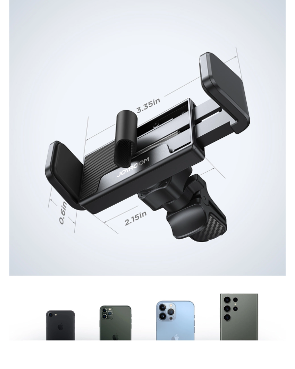 Joyroom автомобильный держатель телефона для вентиляционного отверстия черный (JR-ZS377)