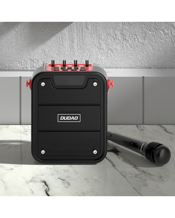 Dudao Y15s беспроводная колонка 10Вт / 4800мАч / микрофон караоке черный