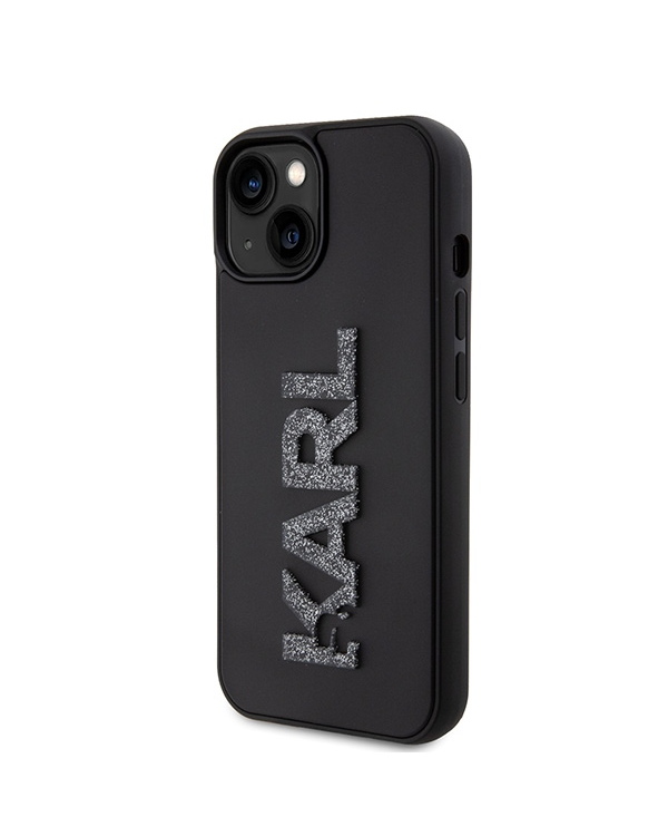Karl Lagerfeld KLHCP15S3DMBKCK iPhone 15 6.1" czarny|black hardcase 3D Rubber Glitter Logo