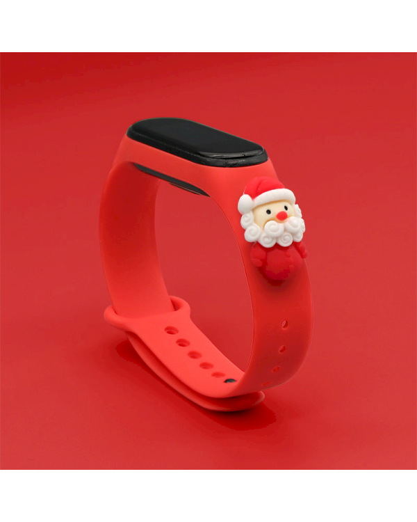 Fusion Xmas Santa 2 ремешок для часов Xiaomi Mi Band 3 / 4 красный