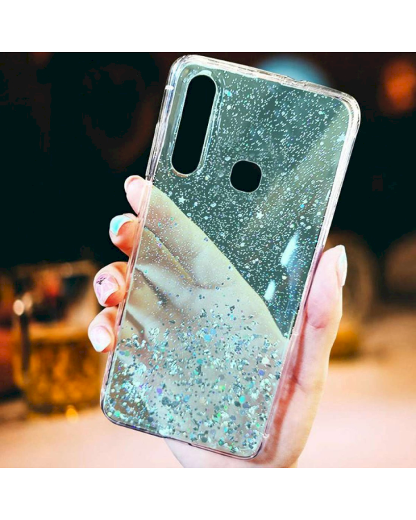 Fusion glue glitter силиконовый чехол для Samsung A525 Galaxy A52 / A52 5G зеленый