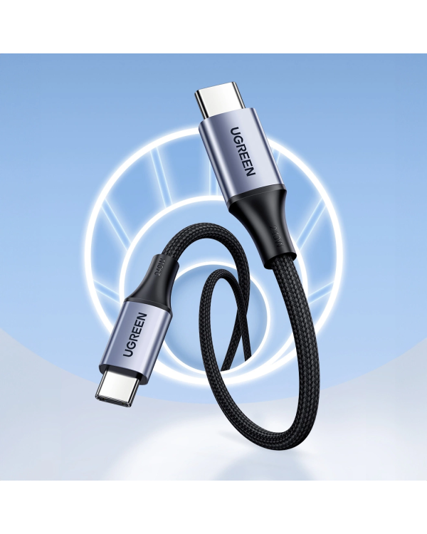 Ugreen US535 USB-C | USB-C PD кабель 240W 5A 1м - серый