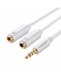 UGREEN AV141 3.5mm Male to Dual 3.5mm Female Headset Splitter (white)