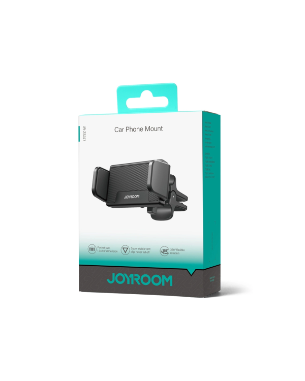 Joyroom автомобильный держатель телефона для вентиляционного отверстия черный (JR-ZS377)